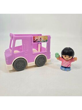 Little People Share a Treat Purple Ice Cream Truck & Figure with Ice Cream Cone